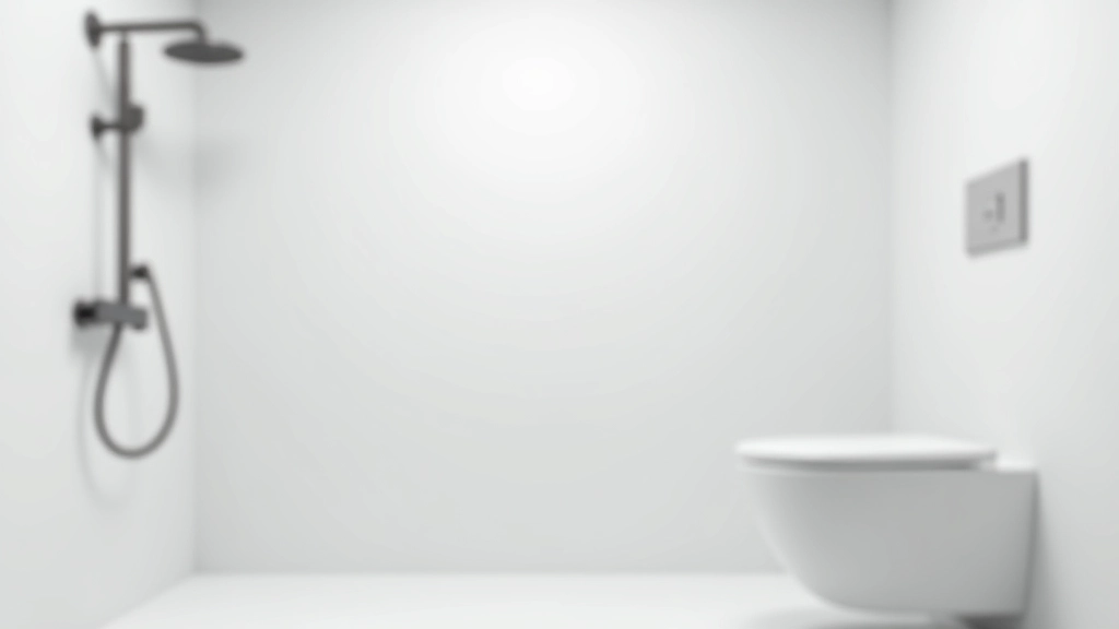 Fixtures modernas de banheiro incluindo torneiras, chuveiro e vasos com design contemporâneo